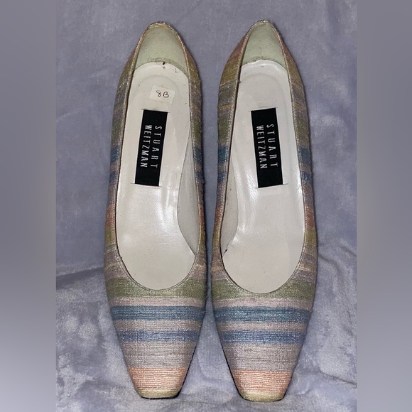Stuart Weitzman Women’s Jenny Pastel Punjab Silk Pumps With Box Size 8 - Picture 5 of 12